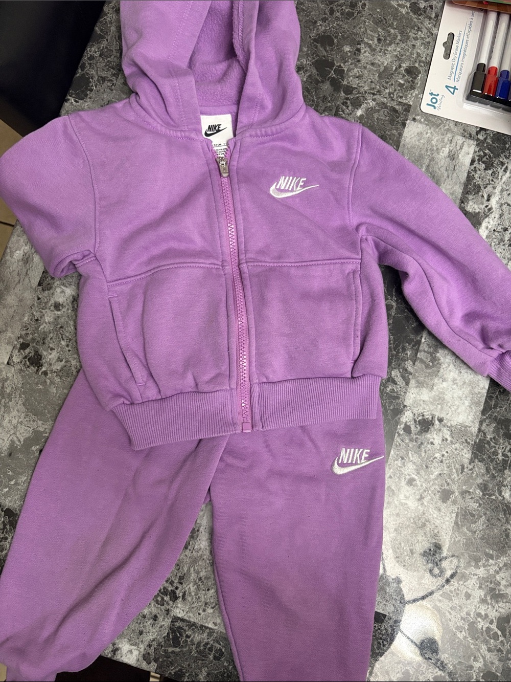 Nike sweatsuit purple 2T